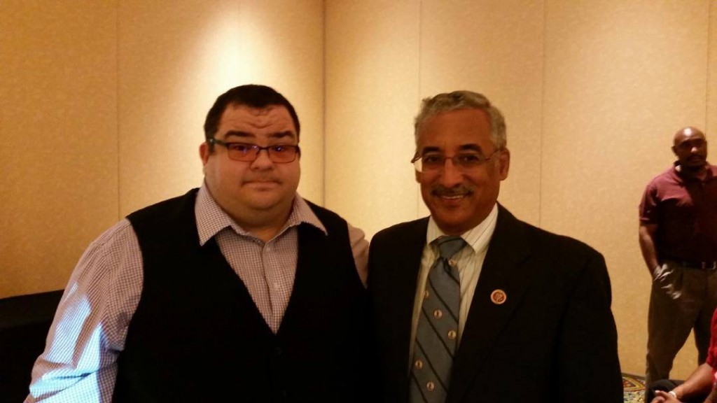 Supterintendent Young (left) and U.S. Rep. Bobby Scott (right). Representative Scott co-sponsored the bill (PREA) in Congress.